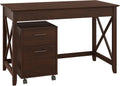 Washed Gray Writing Desk with 2 Drawer Mobile File Cabinet X6084