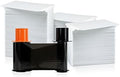 500 Print KO Ribbon with Cleaning Roller and 500 Blank PVC Cards Bundle Y580
