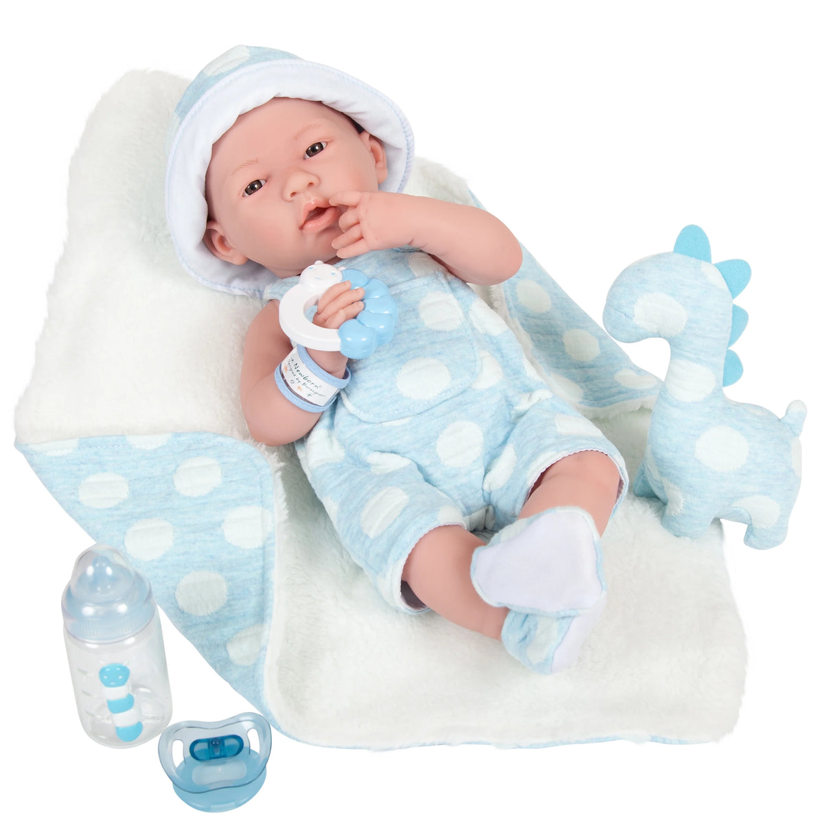 15" All-Vinyl Baby Doll in Blue with Deluxe Accessories G226618