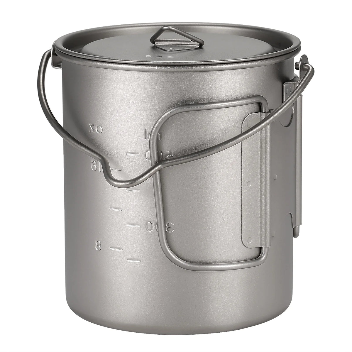 750ml Ultralight Camping Cooking Pot with Lid and Foldable Handle W800299