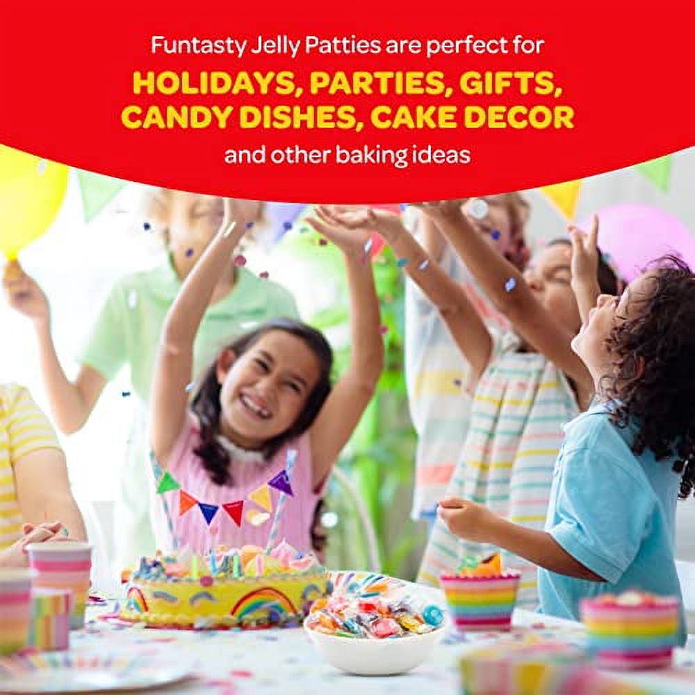 Fruit Disk Jelly Patties Candy, Individually Wrapped, 2 Pounds T454