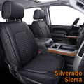 Black Faux Leather Seat Covers with Center Console Cover Z229