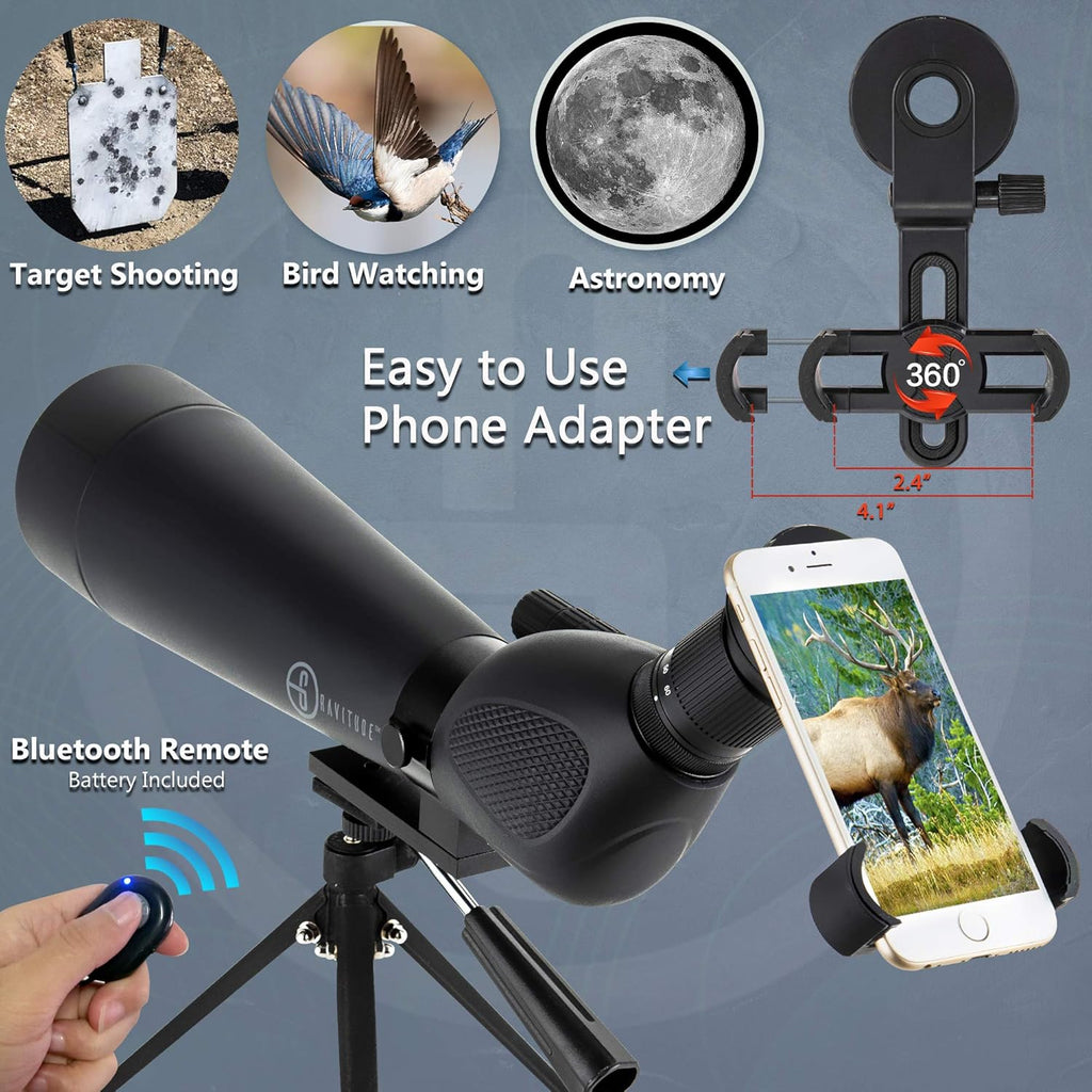 20-60x80mm HD Spotting Scope with Tripod and Carry Case E66855