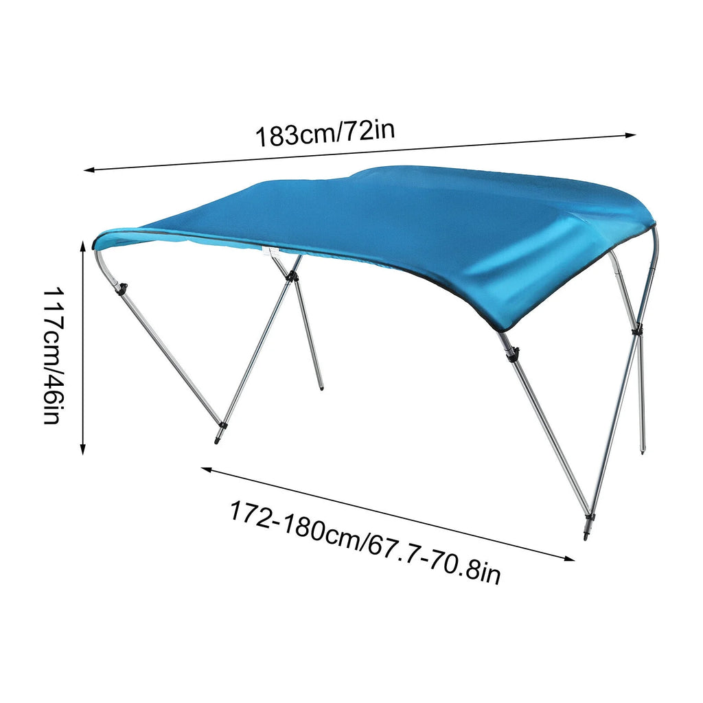 3 Bows Boat Top Cover Set with Aluminum Alloy Frame L150