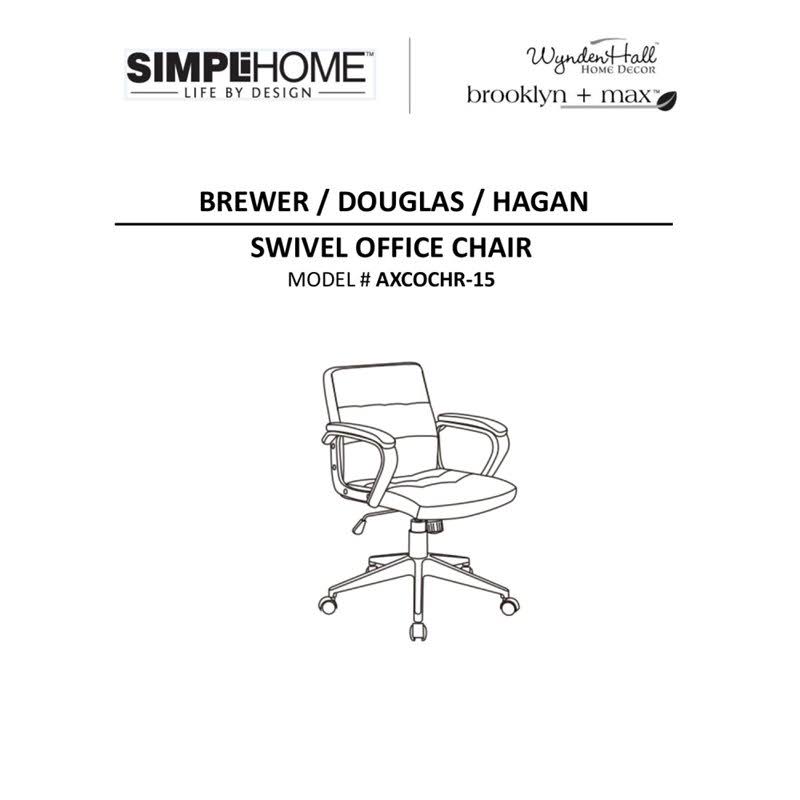 Distressed Brown Swivel Executive Office Chair J59527