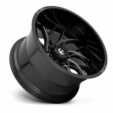 Gloss Black Milled 24x14 8x170 -75mm T3422