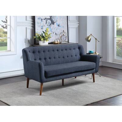 Navy Square Arm Sofa M11142
