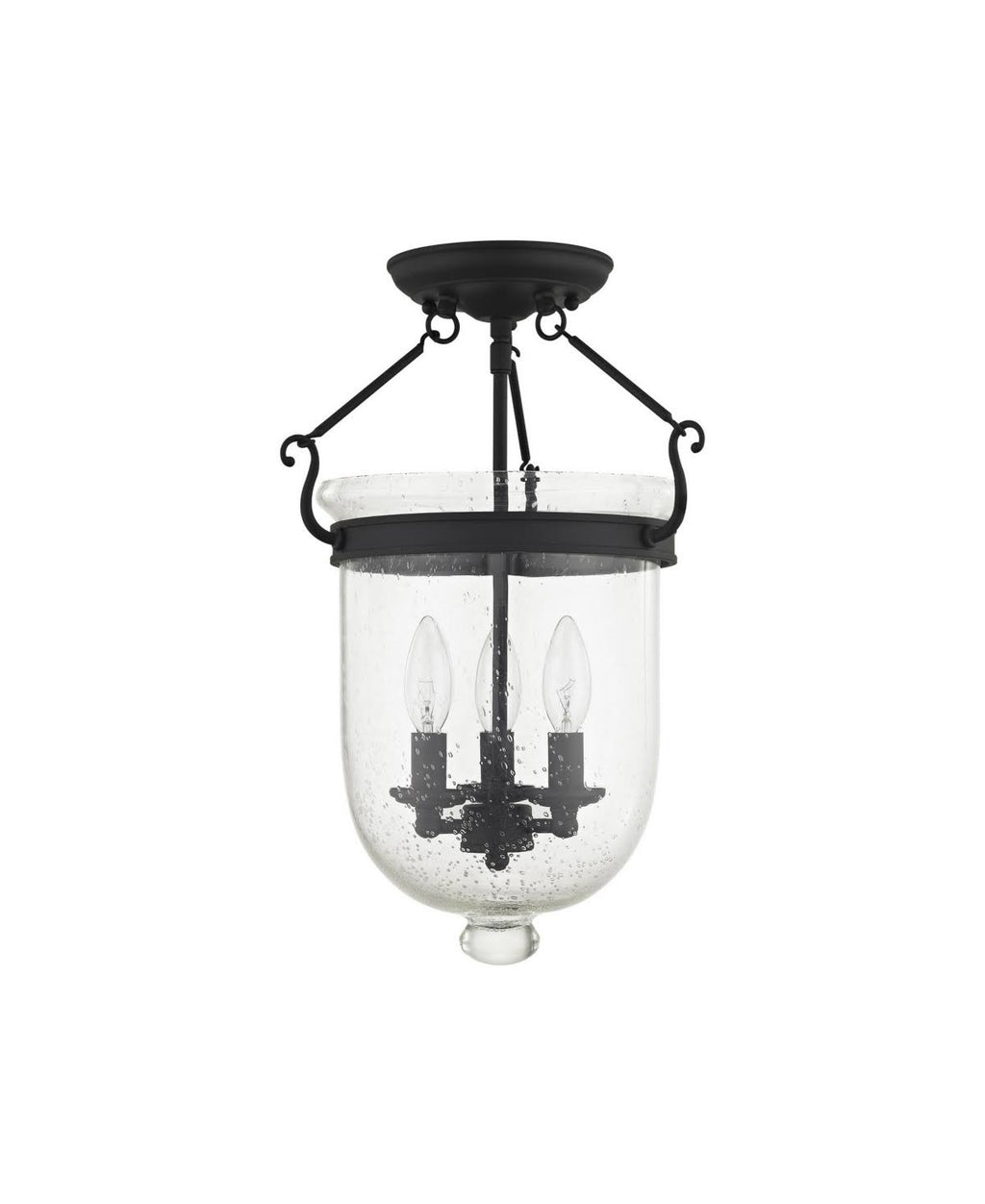 Antique Brass 3 Light Flush Mount I1923