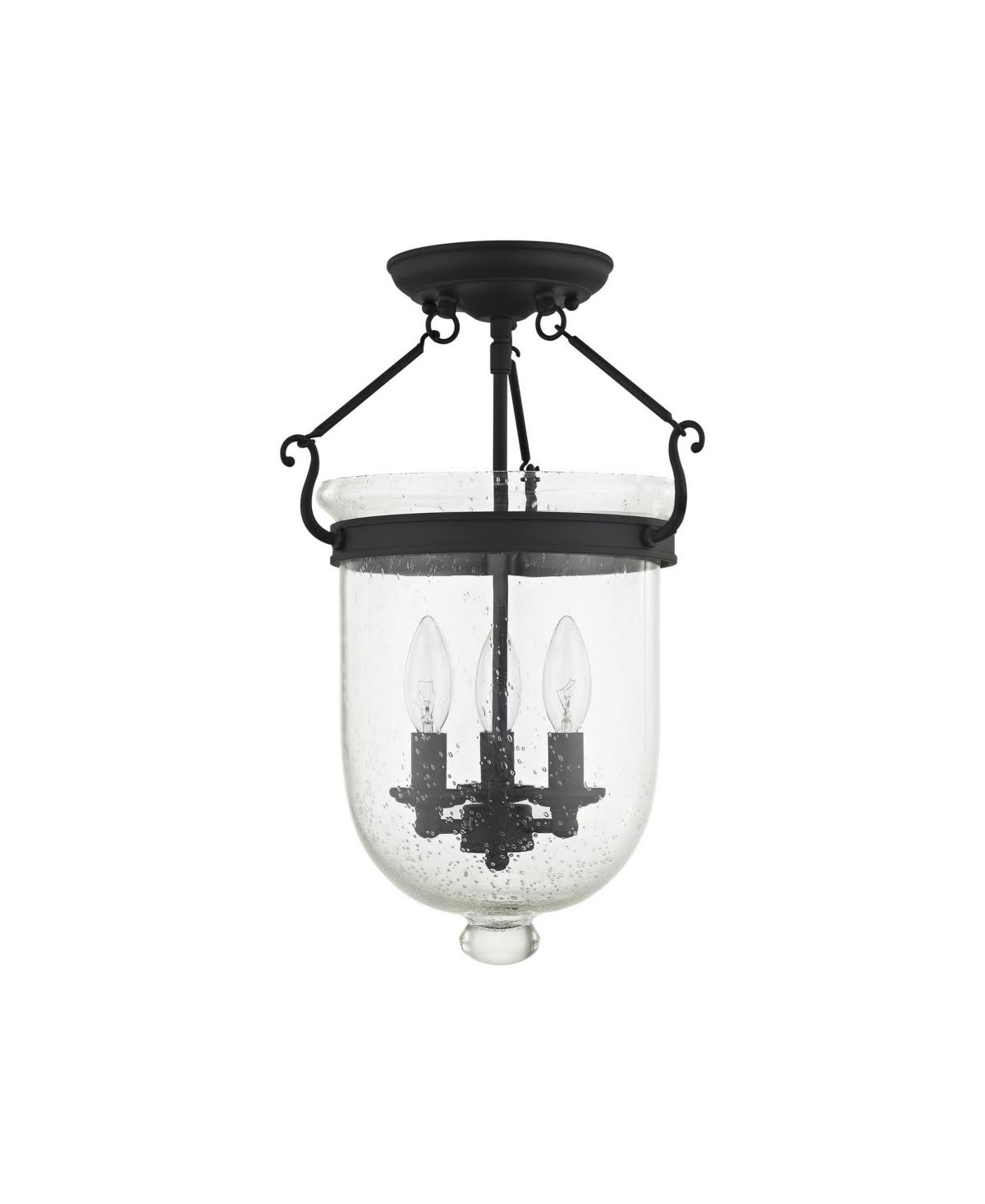 Antique Brass 3 Light Flush Mount I1923