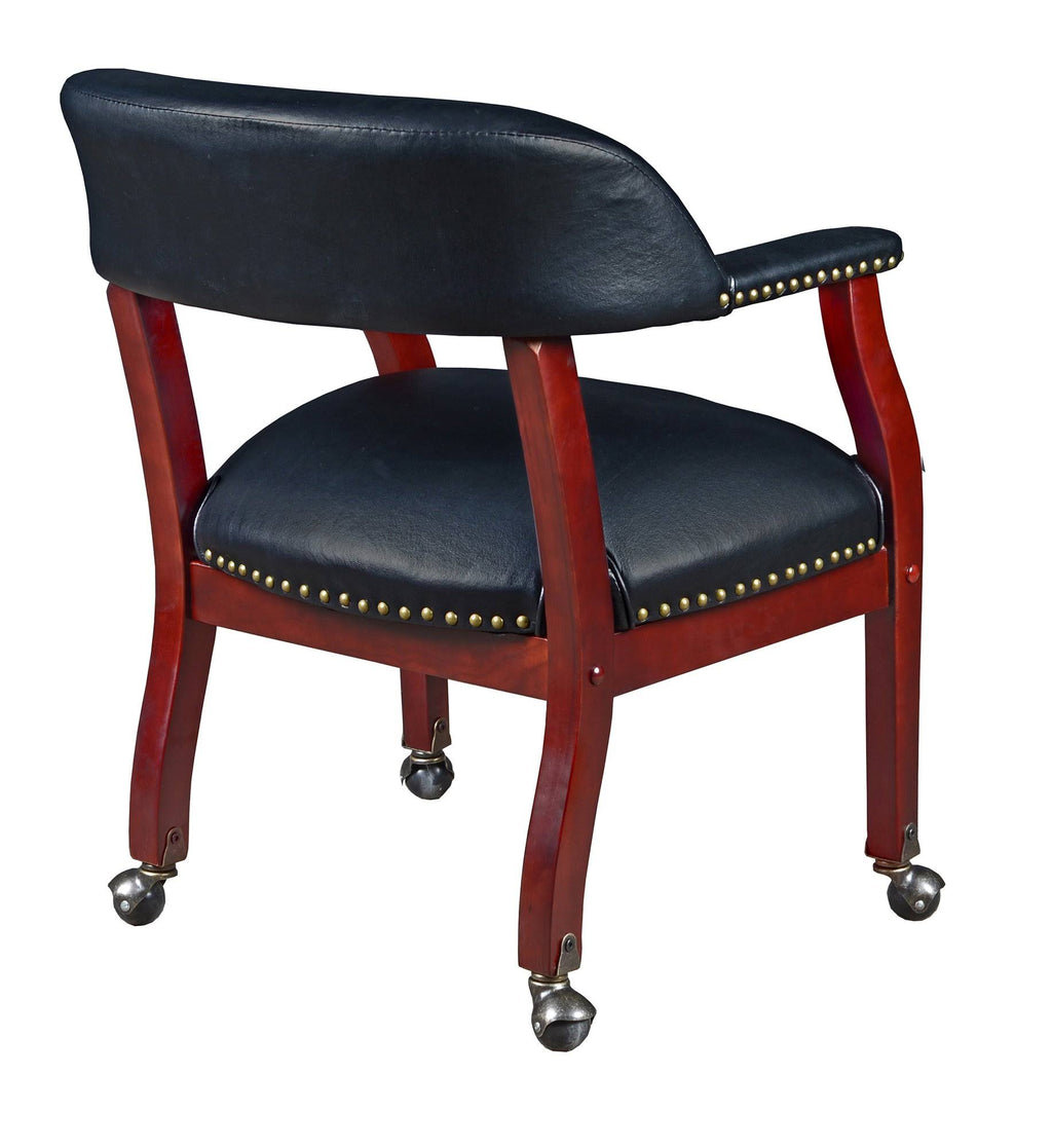 Black Captain Chair with Casters P622802