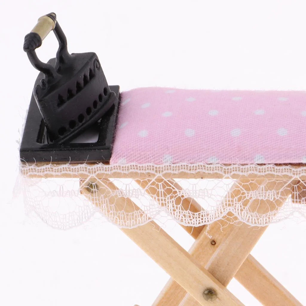 Vintage Dollhouse Miniature Wooden Ironing Board Table V467434