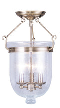 Antique Brass 3 Light Flush Mount I1923