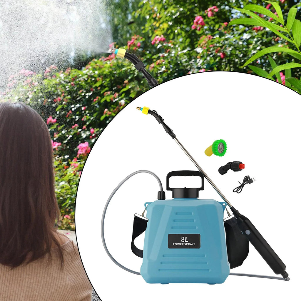 Blue 8 L Electric Garden Sprayer with Shoulder Strap C44621