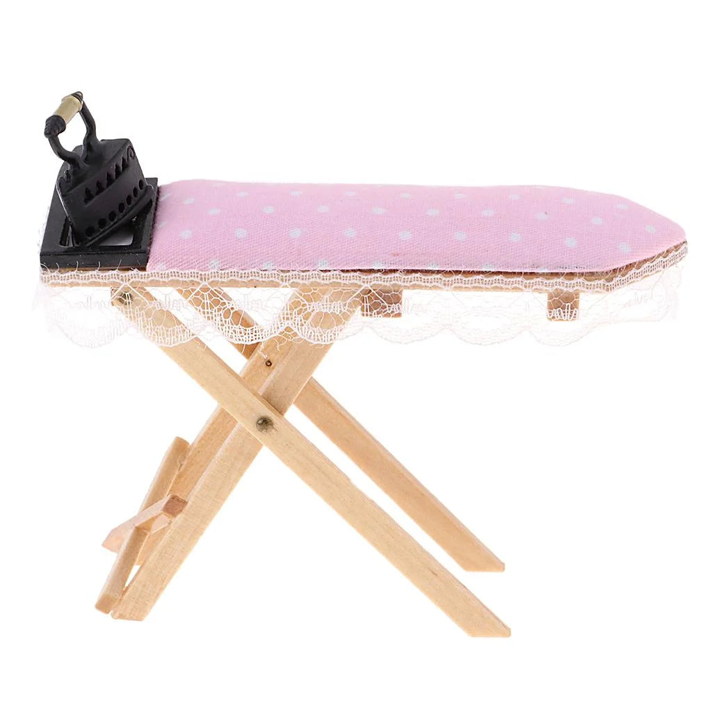 Vintage Dollhouse Miniature Wooden Ironing Board Table V467434