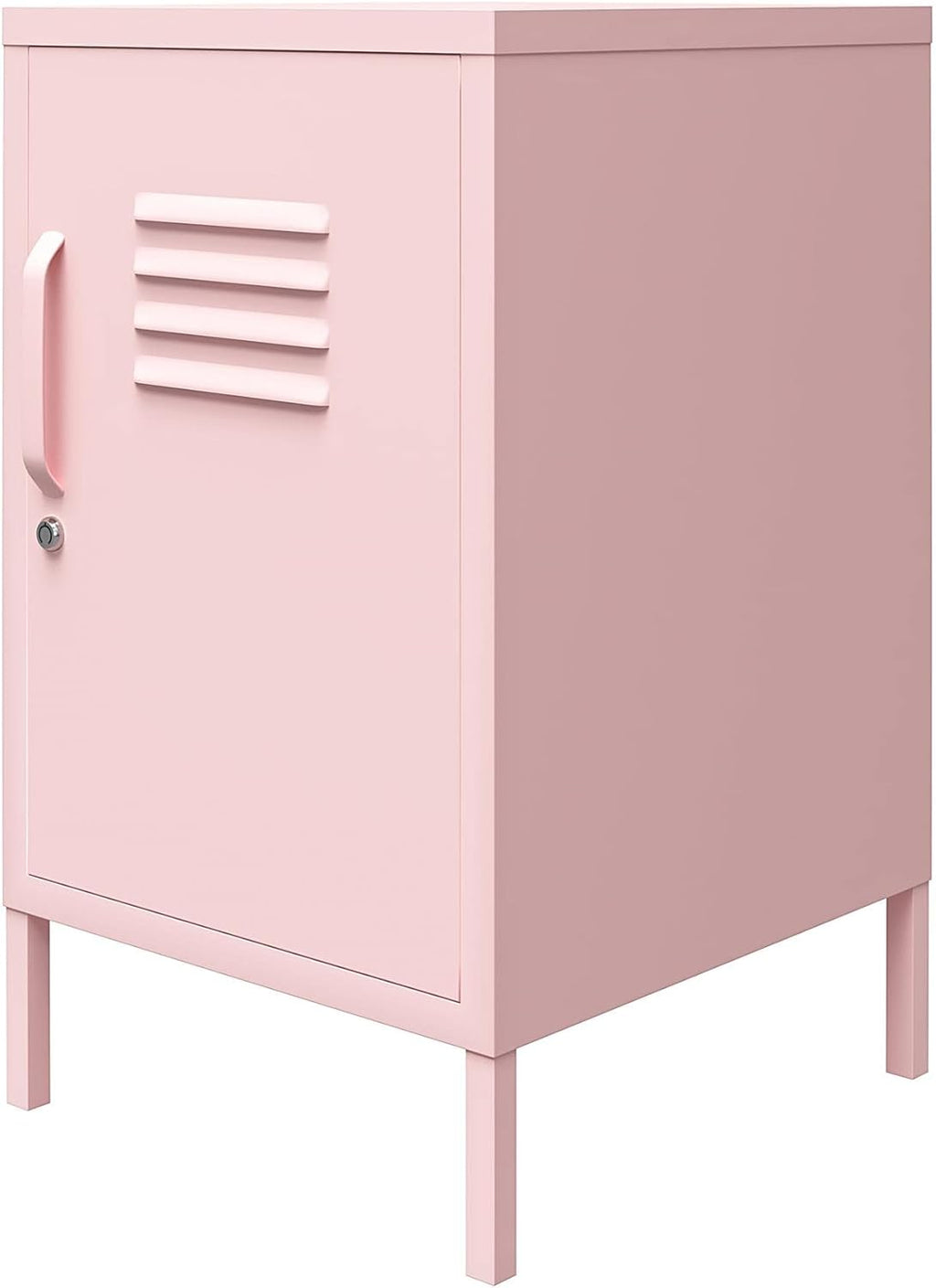 Bashful Pink Metal Locker End Table U678705