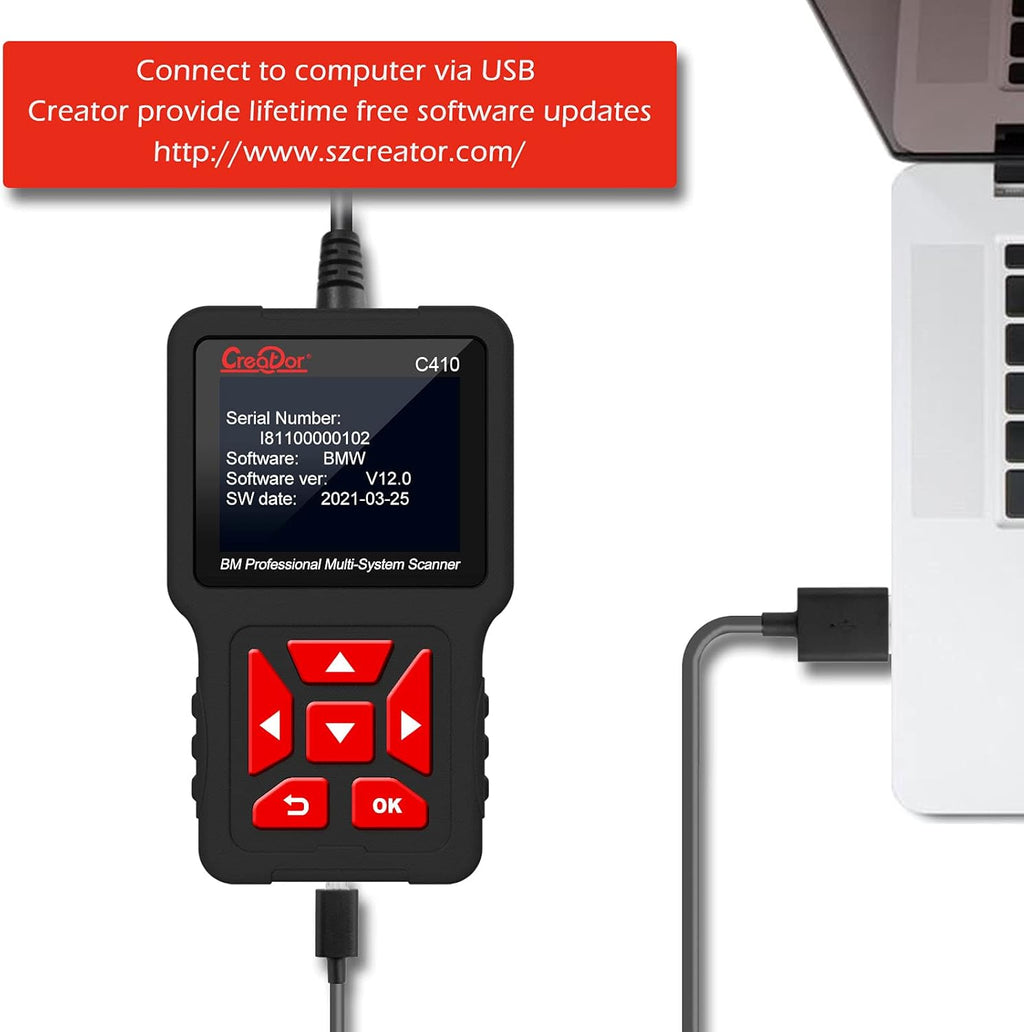 OBD2 Scanner with Battery Registration Diagnostic Scan Tool Pack of 2 K598
