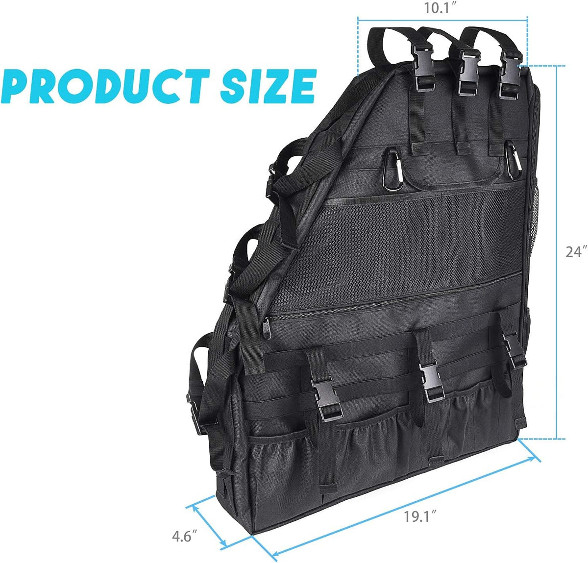Roll Bar Storage Bag Organizer Cargo Cage with Multi-Pockets Tool Holder Saddlebag H771626