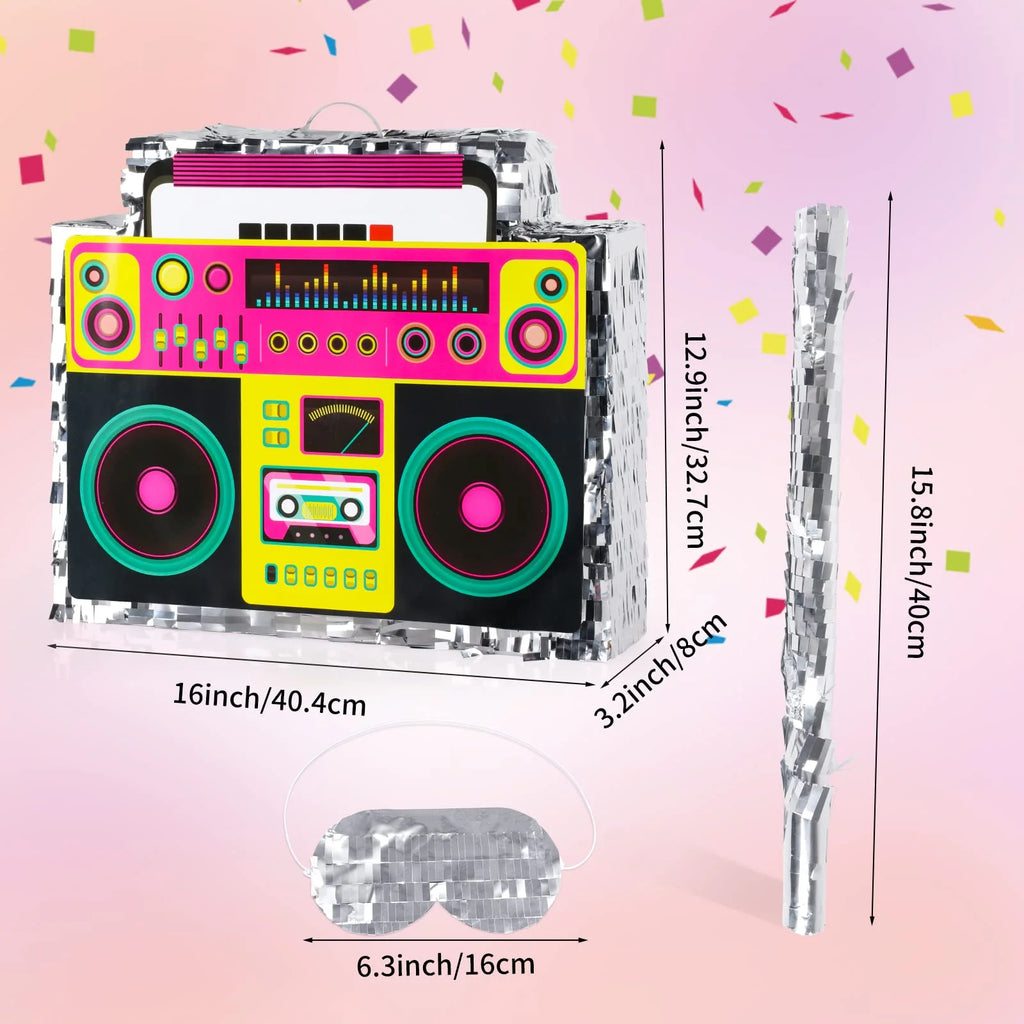Boombox Pinata with Stick & Hanging Loop F74387