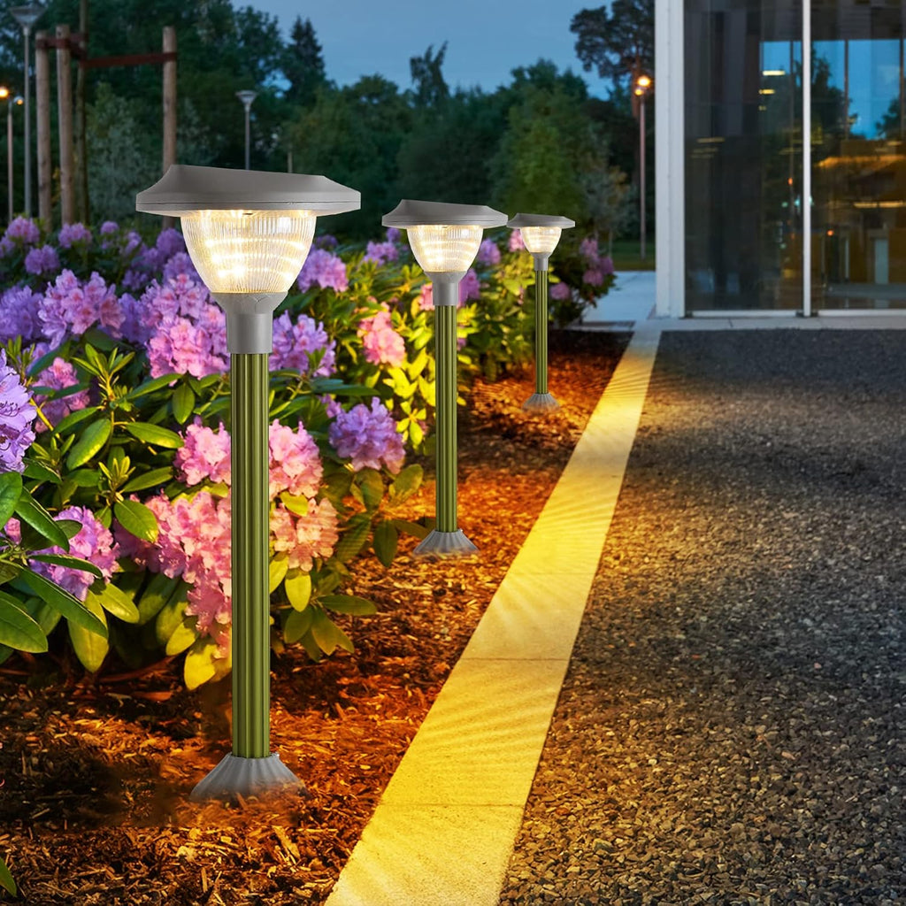 2 Packs Warm White LED Solar Lawn Lights S736