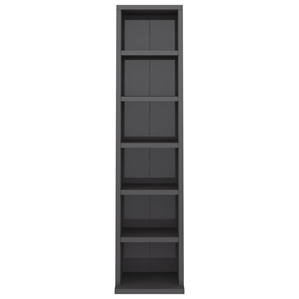 High Gloss Grey CD Cabinet Z8549
