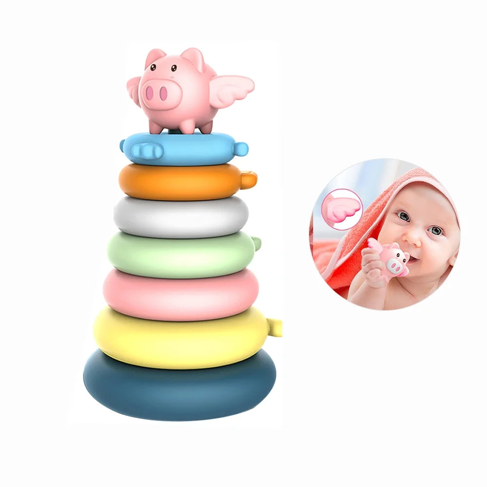 7 Pcs Soft Stacking Rings Toy M589