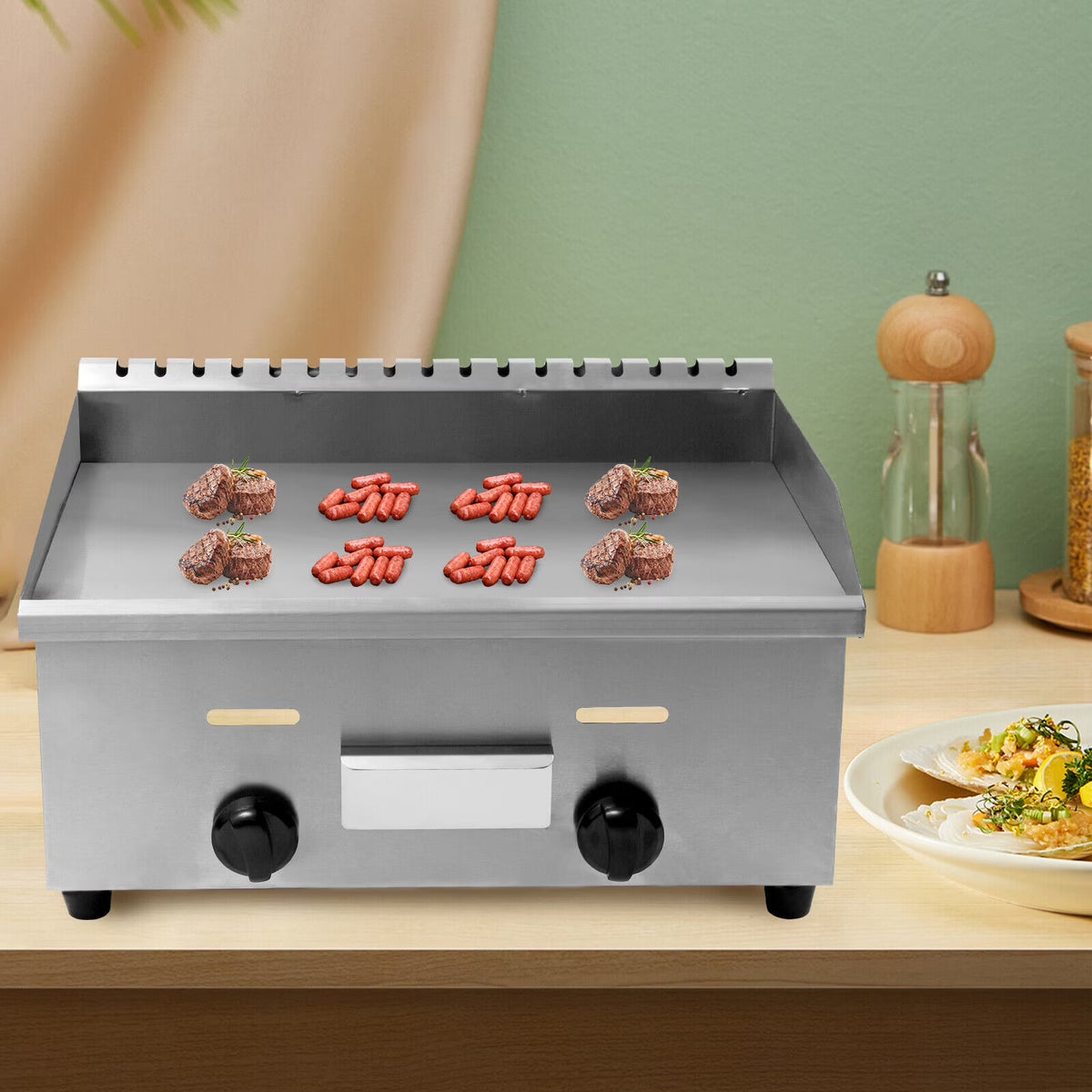 55cm 430 Stainless Steel Gas Griddle X728