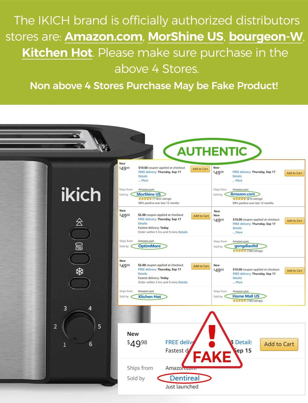 Stainless Steel 4 Slice Toaster with Warming Rack M512
