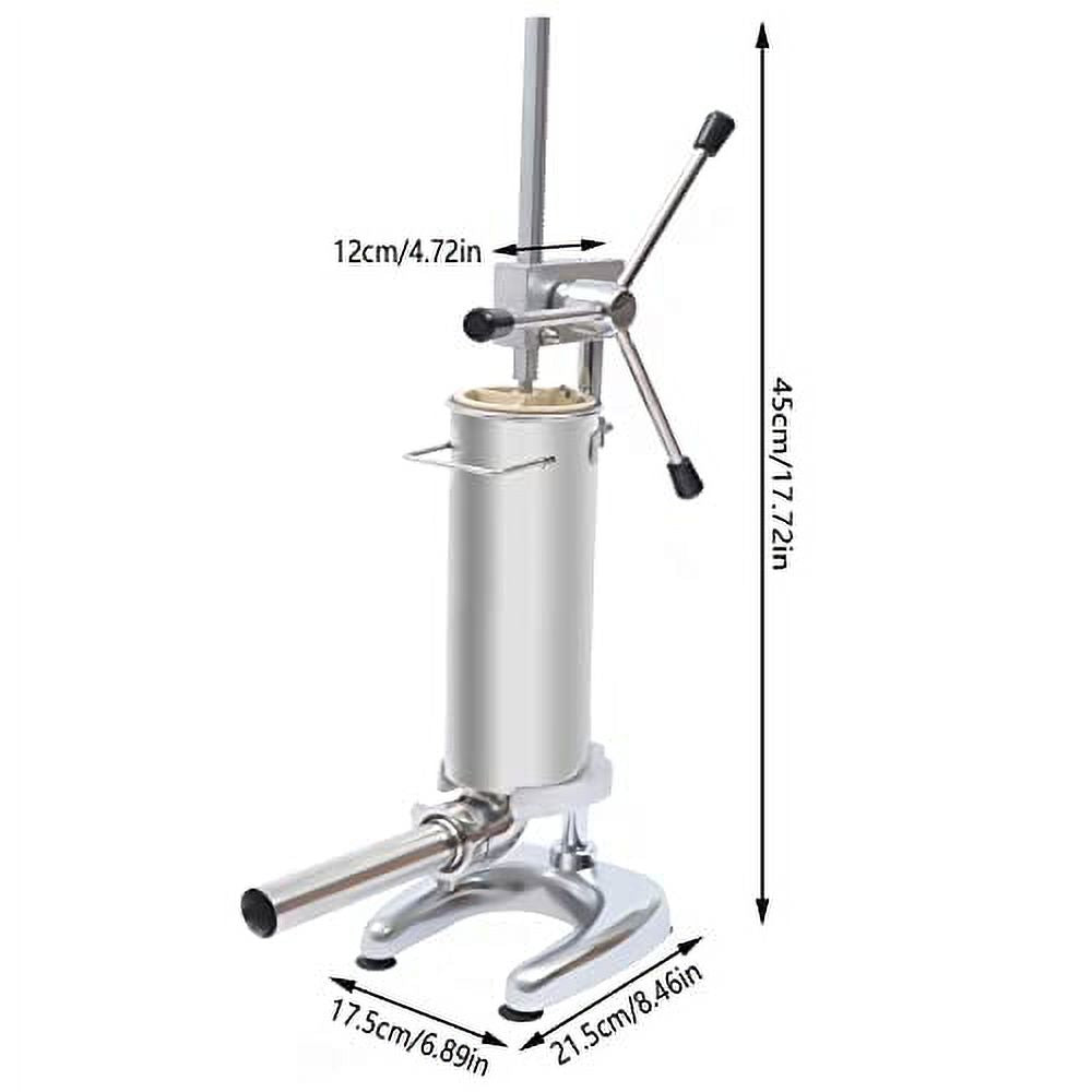 3L Stainless Steel Manual Sausage Stuffer Machine with 4 Filling Tubes R86099
