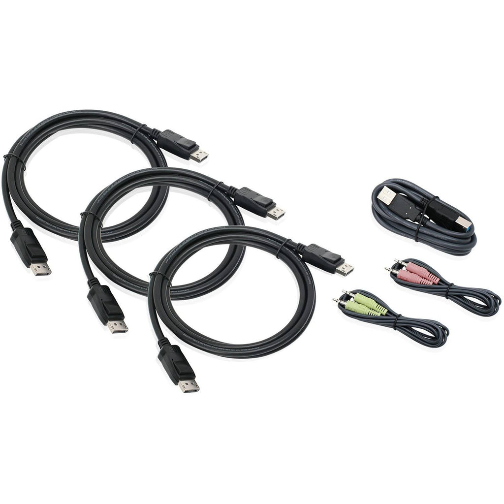 Triple View DisplayPort Cable Set with USB and Audio K8088