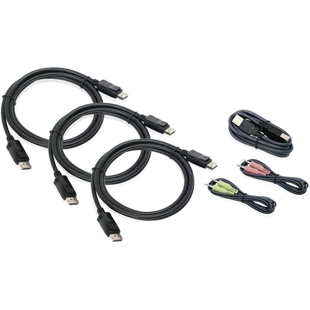 Triple View DisplayPort Cable Set with USB and Audio K8088