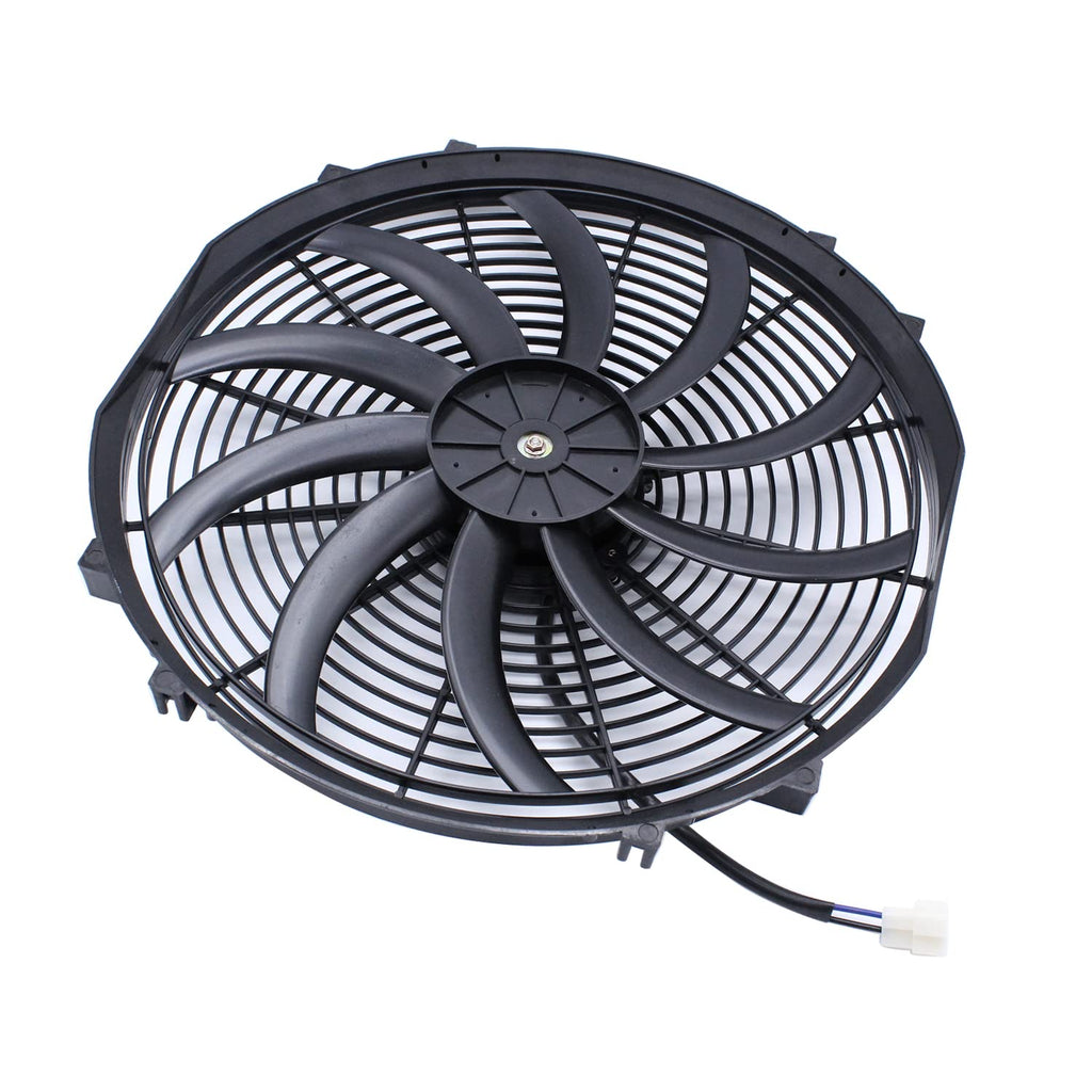 16" 12V Universal Slim Electric Radiator Cooling Fan, Pack of 2 F885729