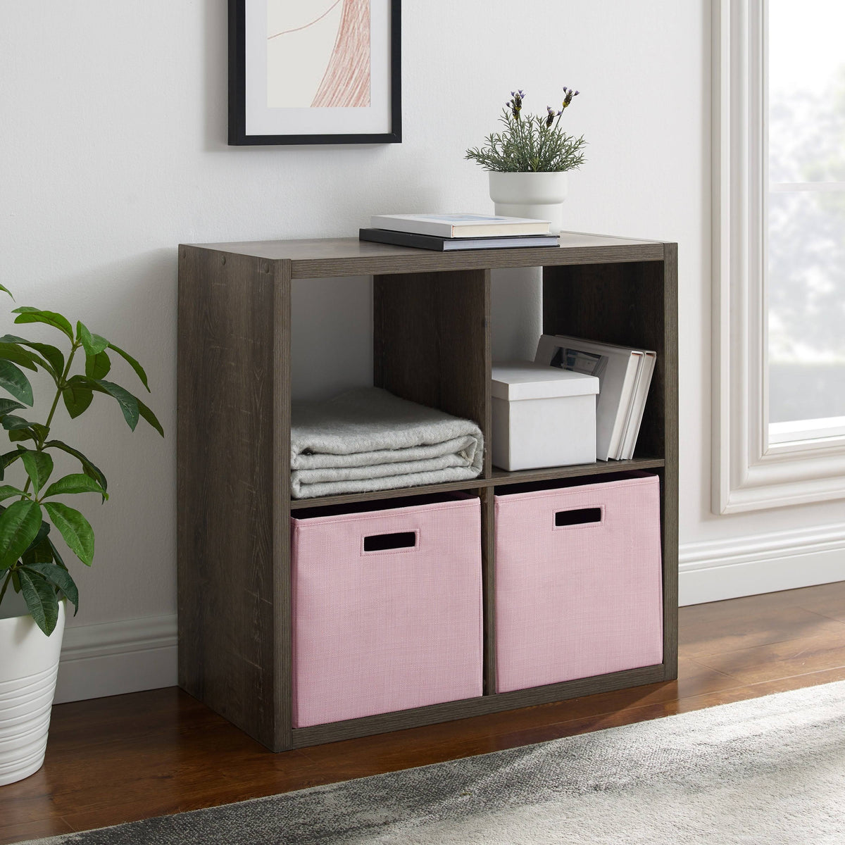 White Four Cube Storage Cabinet H741518