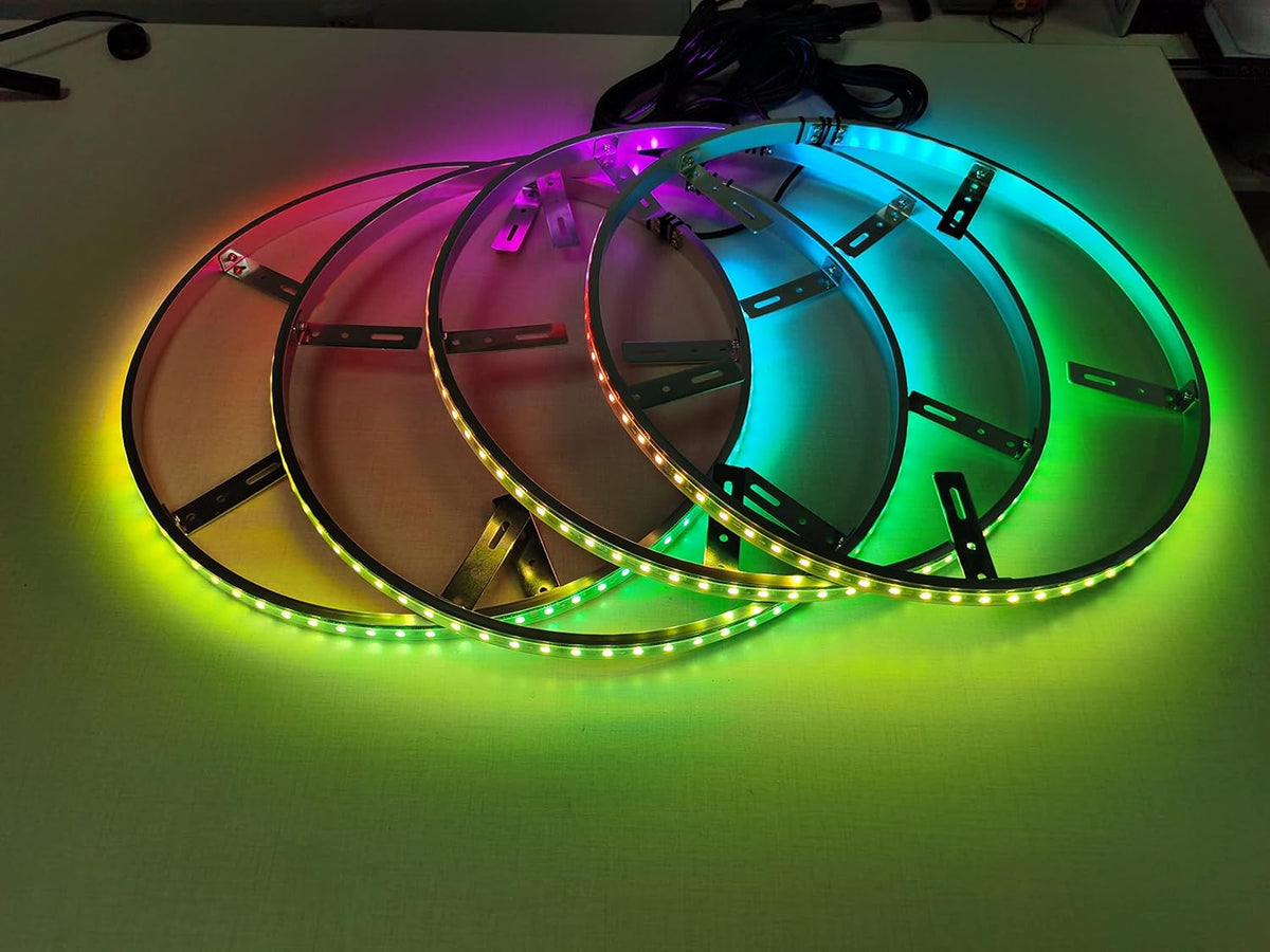 4PCS 15.5” Waterproof LED Wheel Light Kit with App Control J869