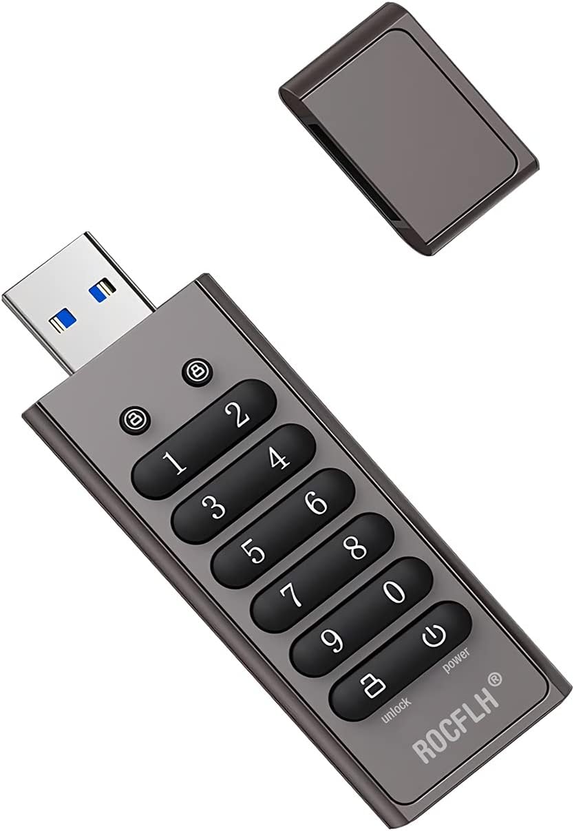 64GB Secure Encrypted USB Flash Drive with Keypad W42154