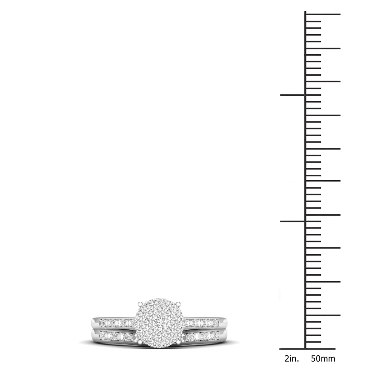 Diamond Cluster Bridal Set T97030