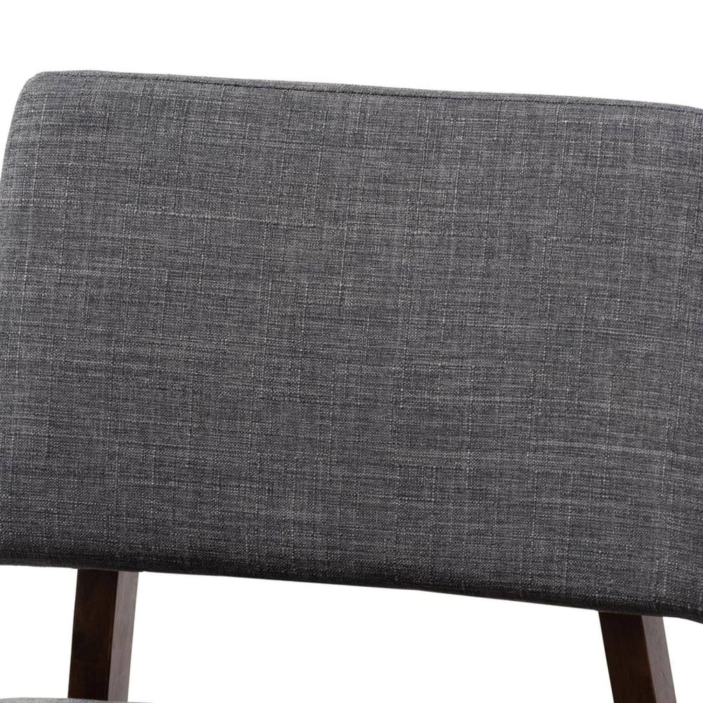 Dark Gray and Walnut Bar Stool Set of 2 P421583
