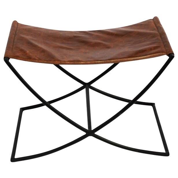 Leather Sled Accent Bench V273