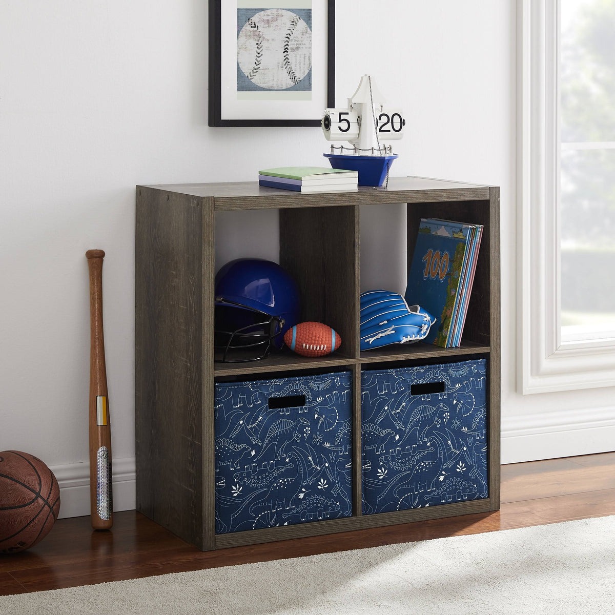 White Four Cube Storage Cabinet H741518
