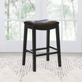 Bonded Leather Saddle Bar Stool A373730