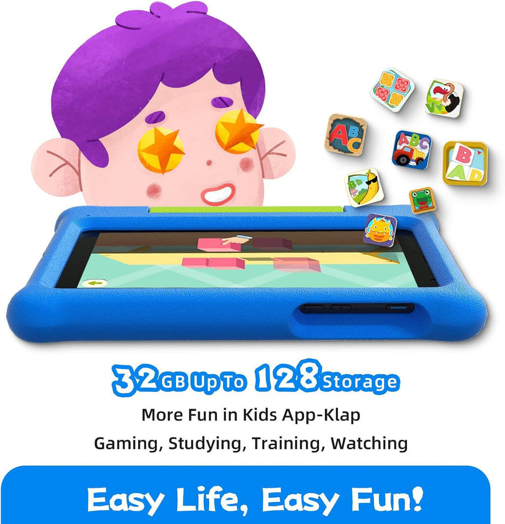 Kids Tablet 8 inch Android 11 Tablet 32GB Storage Blue O240144