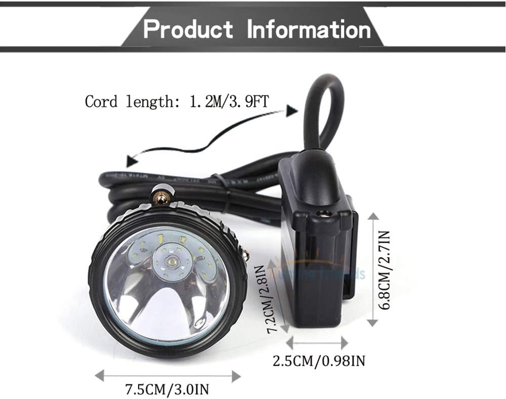 Rechargeable Waterproof Mining Headlamp 6000mAh R84986