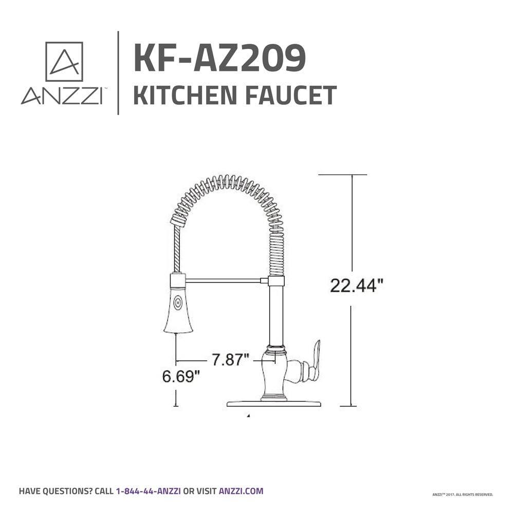Brushed Nickel Single Handle Kitchen Faucet L15955