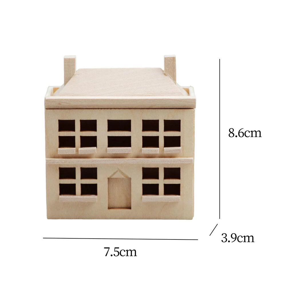 1/12 Unpainted Miniature Dollhouse Villa V77637