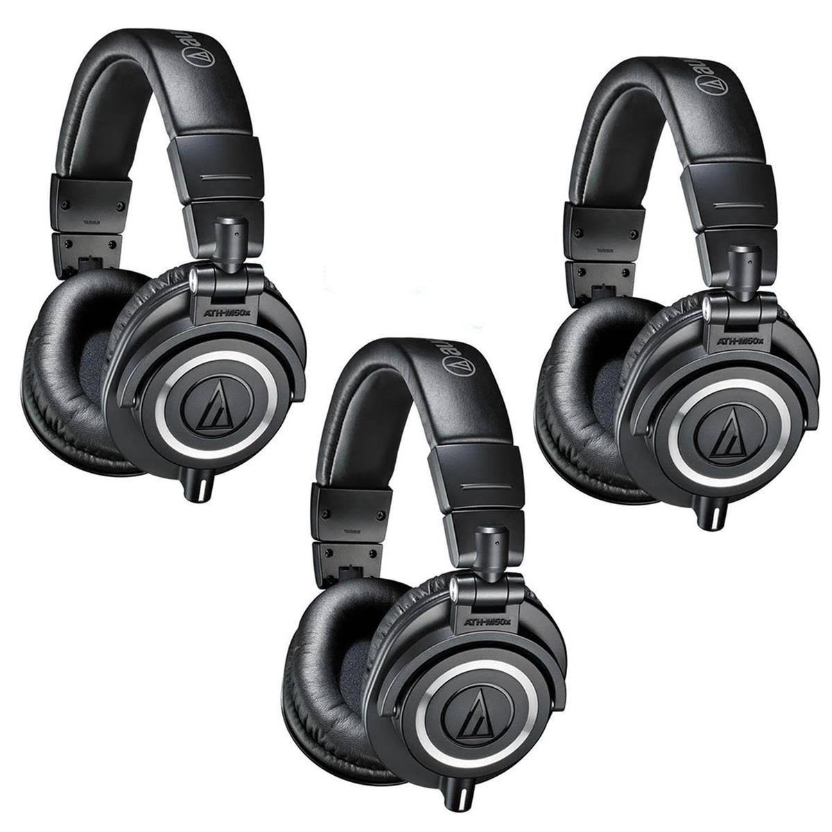 Black Professional Monitor Headphones, 3 Pack T68272