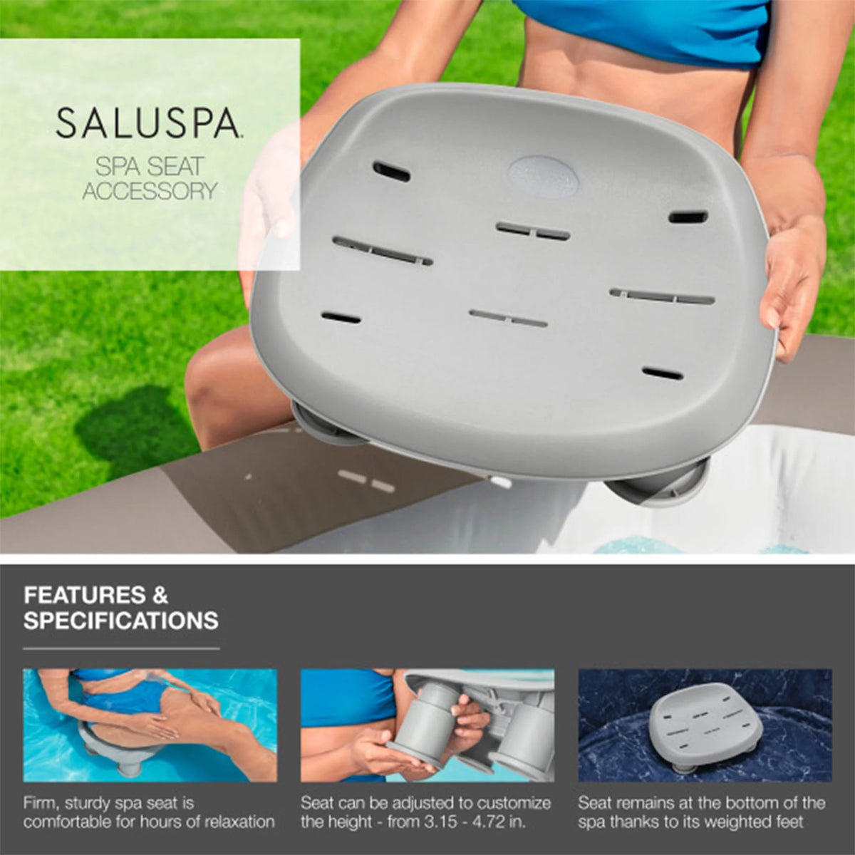 Inflatable Hot Tub with Pool & Spa Seat B3165