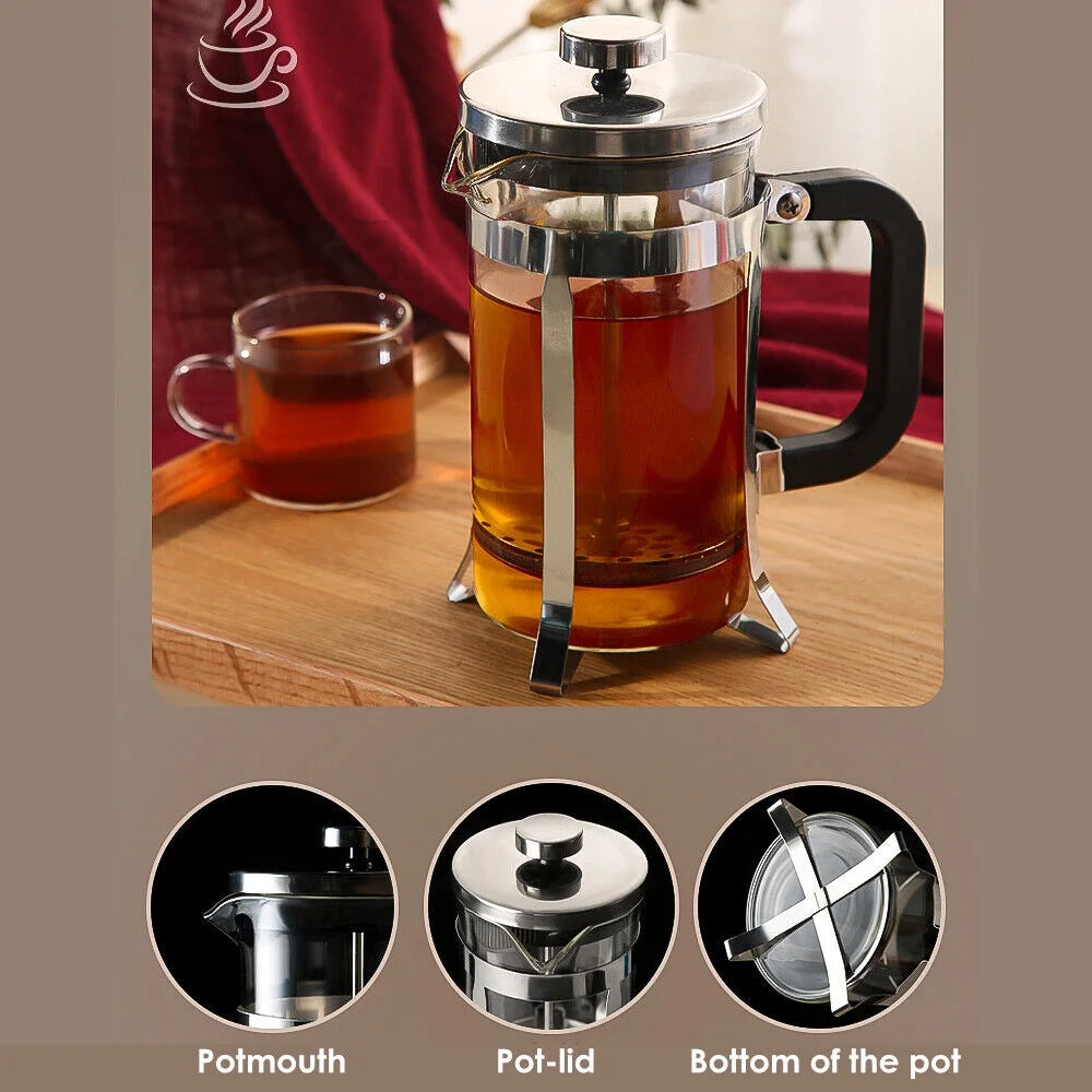 20oz Glass Stainless Steel French Coffee Press K949