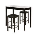 Black Fabric 3-Piece Casual Dining Tavern Set T658803