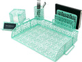 Mint Green 5 Piece Desk Organizer Set V176572