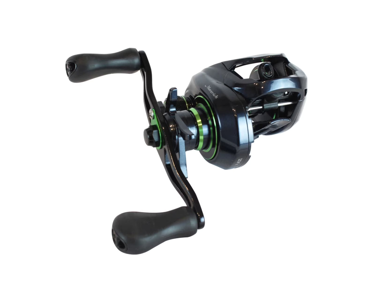 Baitcasting Reel, 7.2:1, 11+1, Right, Black/Green Y2933