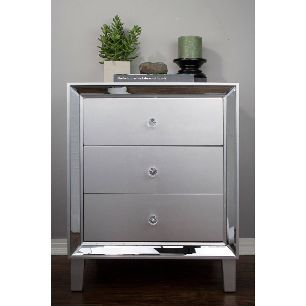 Silver 3-Drawer Accent Cabinet I2825